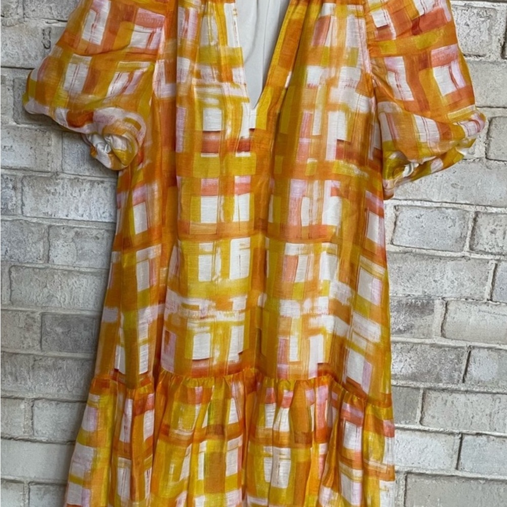 Marie Oliver Greta Vibrant Checkered Mini Dress - Picture 3 of 3